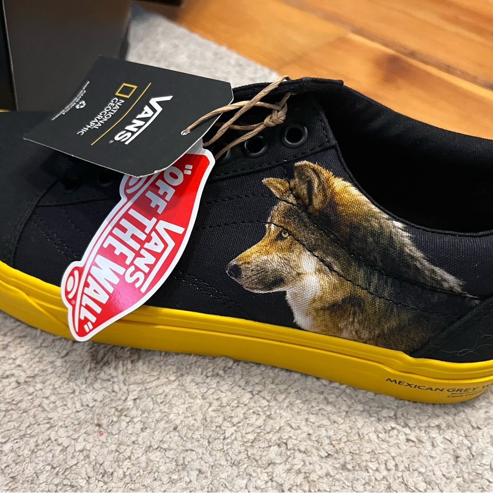 New national geographic vans shoes wolf sloth frog